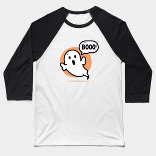 Spooky Ghost Boo Halloween Baseball T-Shirt